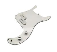 Pickguard humbucker Pickguard caricato precablato per chitarra parti di chitarra elettrica in bianco e nero a 3 strati (bianco)