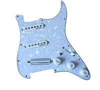 Pickguard Per Chitarra SSS Precablato Alnico 5 Mini Pickup Humbucker Bianco Set Interruttore A 7 Vie Per For ST Chitarra Parti di ricambio per chitarre