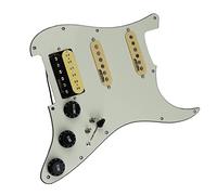 Pickguard SSH Precablato A 7 Vie Completamente Caricato Pickguard Ainico 5 Humbucker Set Cablaggio Adatto Per For ST Chitarra Battipenna precablati Set (Color : 04)