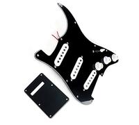 Pickguard SSS Precablato Scratch Plate Caricato 11 Fori Pickup Single Coil Per Chitarra Con Coperchio Posteriore Parti di ricambio per chitarre (Color : 01)
