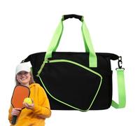 Pickle Ball Bag - Borsa a tracolla con bottiglia | Pocket Shoe Compartment Waterproof Spacious Handle Pouch | Pickle Ball Sling Bag for Racket Court Badminton Family Travel Gym Workout