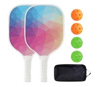 Pickle Ball Paddles Set - 2-Piece Outdoor Pickle Ball Rackets with Storage Bag, Sports Training Equipment for Athletes Outdoor Gym Court Community Party Beach Travel Holiday, Lightweight Paddles