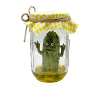 Pickle Jar Figure - Pickle In Una Scultura In Vaso | Supporto Morbido Emotivo A Mano Vaso Di Vetro Creativo In Miniatura Vaso Per Tavolo Zuhau CUCUCUCHER VERE