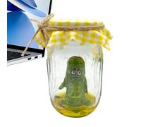 Pickle Jar Statua - Tiny realistico Modello di sottaceti, carina d'arte trasparente | Statua contenitore di decorativo, ingresso tavolo da collezione umoristico Avviatore p
