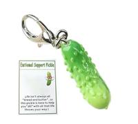 Pickle Keychain Charm - Accessorio divertente per borsa, ciondolo positivo per borse | Simpatico ornamento sottaceto, zaini e chiavi per auto, decorazione portachiavi di sostegno emozione, se