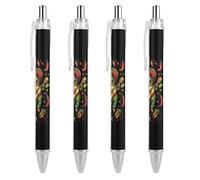 Pickle Penna a sfera a scatto per chitarra, penna a sfera, penna da lavoro, per ufficio e scuola, 4 pezzi come immagine 1