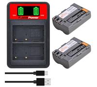 Pickle Power 2 Batterie EN-EL3E con Doppio Caricatore USB per Fotocamere Nikon D700 D90 D300S D300 D200 D80 D50 D70S D70 D100