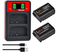 Pickle Power 2 x2280mAh DMW-BLK22 Batteria e Caricabatterie Dual per Fotocamera Panasonic Lumix DC-S5, DC-S5 II, DC-S5 IIX, DC-S5K DC-S5GK DC-GH6, S5M2, S5M2X, GH5M2