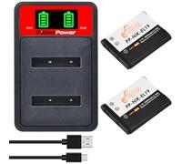 Pickle Power 2X EN-EL19 Batteria LED Dual Caricatore per Nikon Coolpix S32 S33 S100 S2500 S2800 S3100 S3200 S3500 S3600 S3600 S6800 S6900 S6900