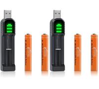 Pickle Power Batterie AAAA, 2 Batterie Ricaricabili NI-Mh AAAA (Confezione da 2)