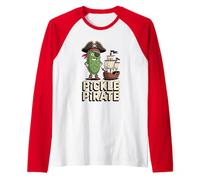 Pickle - Simpatica Benda sull'occhio della Nave Pirata Pickle, Divertente sottaceto Maglia con Maniche Raglan
