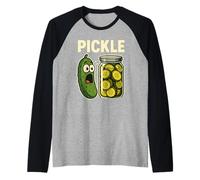 Pickle Surprise Cetriolino Cartone Umorismo Vegetale Maglia con Maniche Raglan