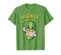 Pickle Vibes Only Cute Kawaii Pickle Funny Pickle Lover Maglietta