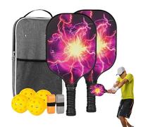 Pickleball Accessori - Impugnatura comoda racchetta sportiva | Fibra di vetro attrezzature sportive leggere per la casa, lo sport, gli adulti, le attività all'aria aperta, i bambini, allenamento