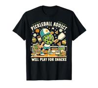Pickleball Addict Will Play for Snacks - Fun Pickleball Maglietta