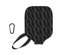 pickleball Covers Black Light-Ning pickleball Paddle Cover | antigraffio con cerniera pickleball Racket Case Per Allenamento Fits Most Rackets L'uso Esterno