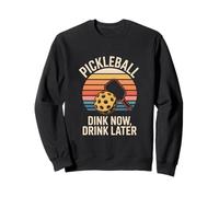 Pickleball Dink Now Bevi più Tardi Simpatica Palla di Birra Felpa