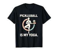 Pickleball è il mio albero yoga posa silhouette Maglietta