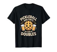 Pickleball E Pints Il Mio Tipo di Doppio Divertimento Maglietta