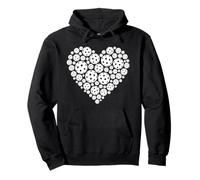 Pickleball Heart Love Pickle Ball Player DOT Sport Donne Felpa con Cappuccio
