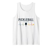 Pickleball Is Life Paddle Heartbeat Retro Sport Canotta