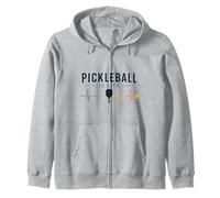 Pickleball Is Life Paddle Heartbeat Retro Sport Felpa con Cappuccio