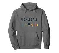Pickleball Is Life Paddle Heartbeat Retro Sport Felpa con Cappuccio