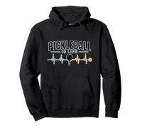 Pickleball Is Life Paddle Heartbeat Retro Sport Felpa con Cappuccio