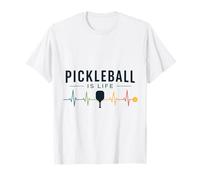 Pickleball Is Life Paddle Heartbeat Retro Sport Maglietta