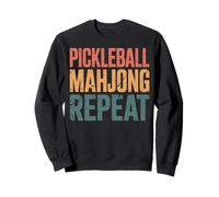 Pickleball Mahjong Repeat Game Mashup Retro Vibes Felpa