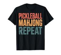 Pickleball Mahjong Repeat Game Mashup Retro Vibes Maglietta