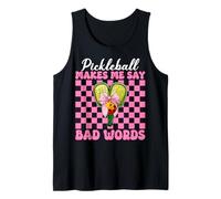 Pickleball mi fa dire cattive parole divertenti Pickleball ragazza mamma Canotta