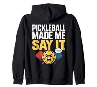 Pickleball mi fa dire parole cattive giocatori di pickleball paddle Felpa con Cappuccio