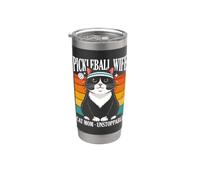 Pickleball Moglie Gatto Mamma Inarrestabile Paddle Player Bicchiere termico in acciaio inox doppia parete