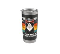 Pickleball Moglie Gatto Mamma Inarrestabile Paddle Player Bicchiere termico in acciaio inox doppia parete