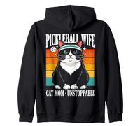 Pickleball Moglie Gatto Mamma Inarrestabile Paddle Player Felpa con Cappuccio