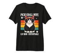 Pickleball Moglie Gatto Mamma Inarrestabile Paddle Player Maglietta Premium