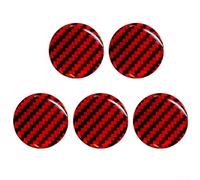Pickleball Paddle Butt End Cover Sticker, 5 pz DIY Racchetta Maniglia Fondo Cap Cap , Morbido PVC Shock Absorbing Wrap, Luminoso Verde Visibilità Notte , Diametro 30 mm per Tennis (Rosso Nero)