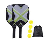 Pickleball Paddles Set Con 4 Palline E Custodia Per Uso Interno Ed Esterno Verde