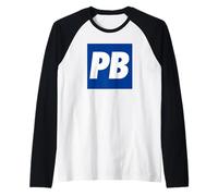 Pickleball PB Divertente Giocatore Dink Shot Vintage Art Maglia con Maniche Raglan