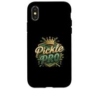 Pickleball Pickle Pro Crown Shield Champion Design Custodia per iPhone X/XS