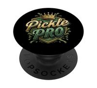 Pickleball Pickle Pro Crown Shield Champion Design PopSockets PopGrip Adesivo