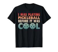 Pickleball Player - Palla Divertente per Giocare a Paddle Dink Crew Maglietta con Stampa Grafica Economica, Uomo, Nero, L