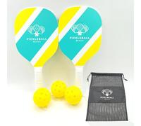 Pickleball Pro® | 2 Racchette di Legno + 3 Palline | Set Ufficiale di Pickle Ball con Borsa per il Trasporto | Gioco da Spiaggia, All'aperto, Sportivo | Gioco per Bambini e Adulti | OriginalCorner®