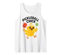 Pickleball Pulcino Carino Divertente Paddle Amante Sport Donne Ragazze Canotta