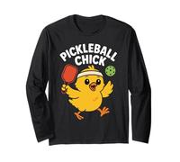 Pickleball Pulcino Carino Divertente Paddle Amante Sport Donne Ragazze Maglia a Manica