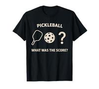 Pickleball Qual Era Il punteggio Minimal Humor Graphic Design Maglietta