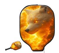 pickleball Racket Case Golden Cloud Wolf Head pickleball Paddle Cover | Impermeabile antigraffio Neoprene Paddle Case Per Fits Most Rackets Allenamento sport
