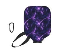 pickleball Racket Case Violet Light-Ning pickleball Paddle Cover | Impermeabile Universale Custodia per racchetta da pickleball Per uomini e donne L'uso Esterno Fits Most Rackets