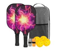 Pickleball, set di racchette sportive, in fibra di vetro, leggero, per la casa, lo sport, gli adulti, le attività all'aperto, i bambini, gli allenamenti interni